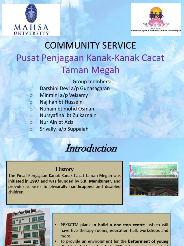 Community Service | PDF | Disability