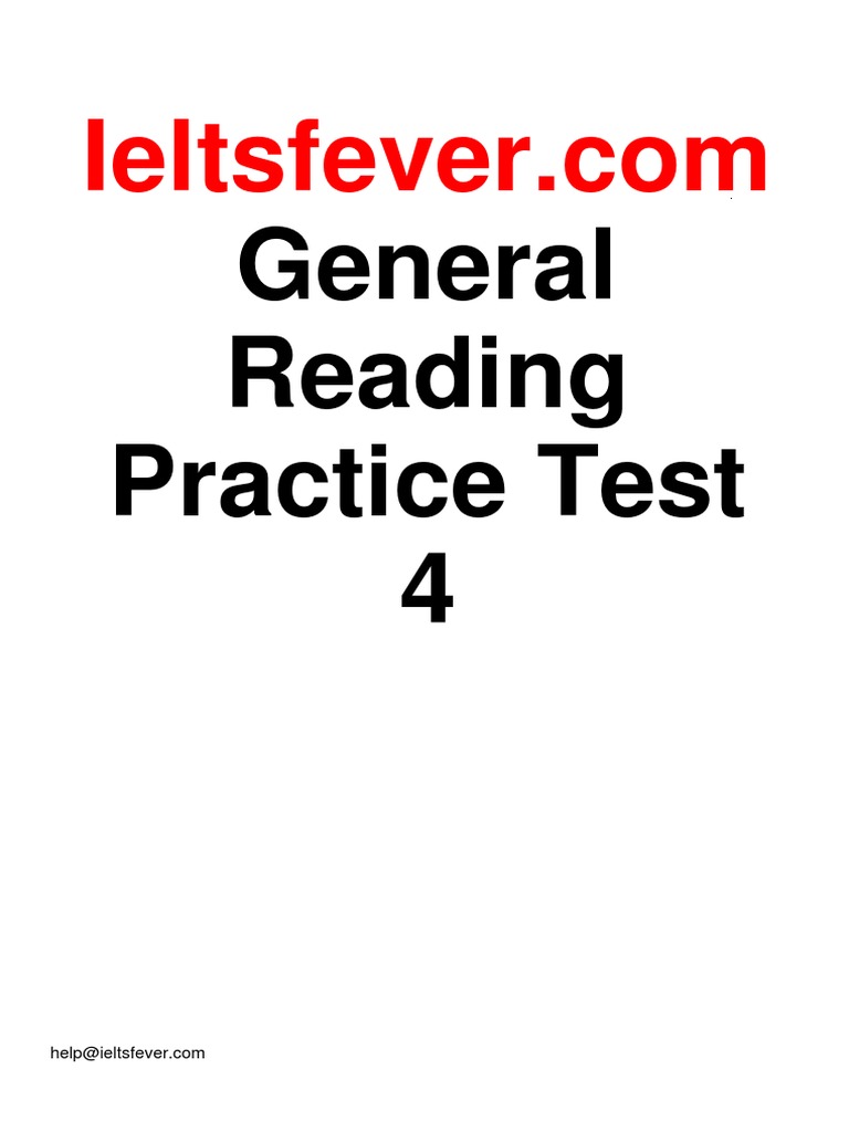 IELTS General Reading Practice Test 4 | PDF