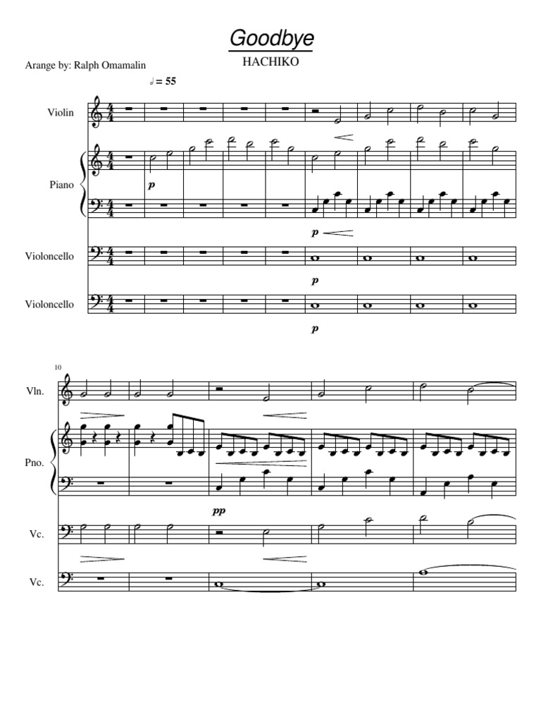 Goodbye Hachiko PDF Compositions Piano