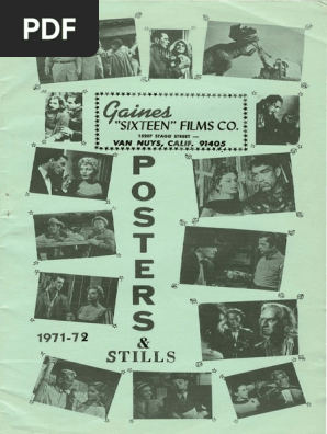 Gaines Sixteen Films Co. Posters & Stills 1971-1972