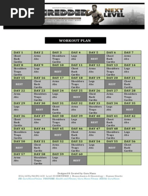 Shredded Next Level Workout Plan by Guru Mann