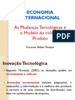 As Mudanças Tecnológicas e o Modelo Do Ciclo Do Produto