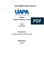 Universidad Abierta para Adulto: Subject: English Preparatory Course