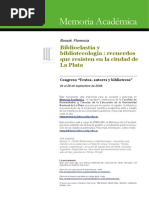 Bossie, Florencia - Biblioclastía y Bibliotecología