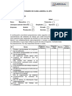 Cuestionario de Clima Laboral CL