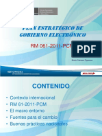 Plan Estratégico de Gobierno Electrónico Peru