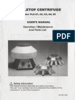 Eickemeyer PLC Centrifuge - User and Service Manual