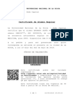 Certificado Alumno Regular 2018