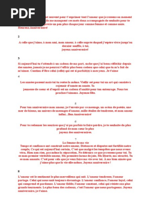 Anniversaire Pdf Amour
