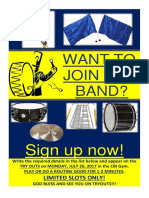 Want To Join The Band?: Sign Up Now!