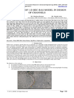 Application of 1-D Hec-Ras Model in Design of Channels