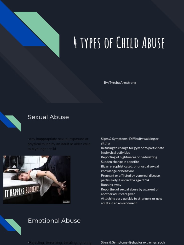 4 Types of Child Abuse PDF Child Abuse Child Neglect