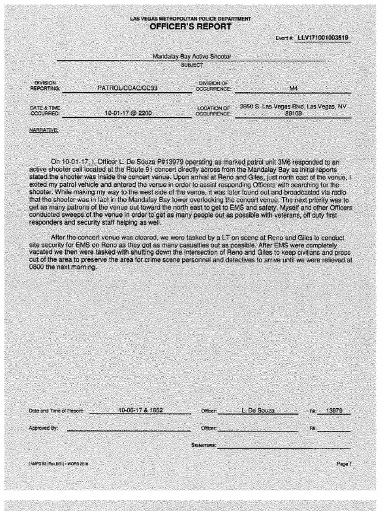 1 Oct. Doc. 14 - Officer's Report | PDF