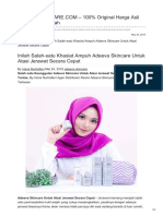 Adeeva Skincare Untuk Atasi Jerawat Secara Cepat