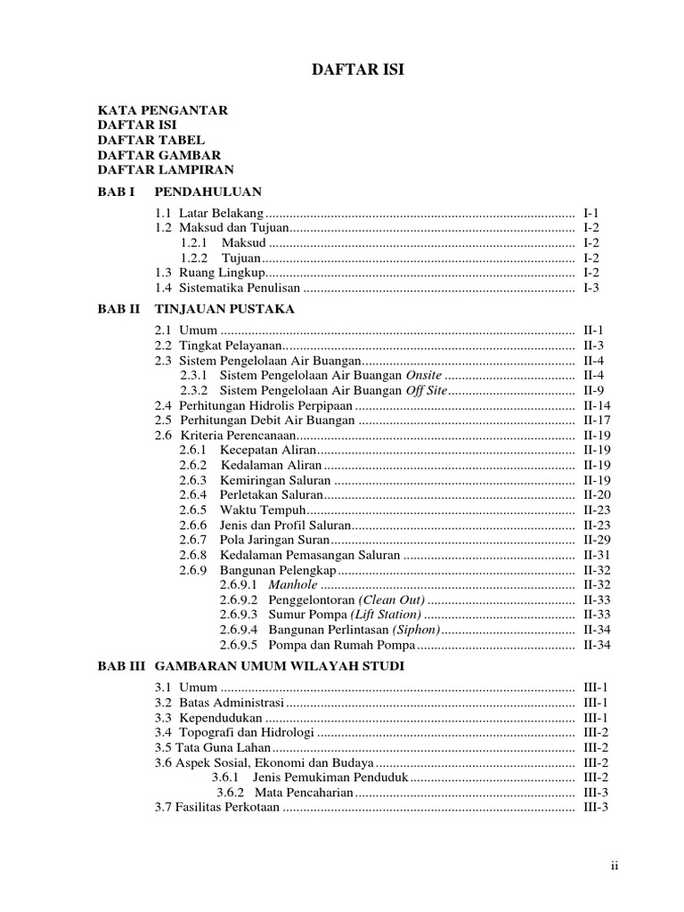 Daftar Isi Kata Pengantar Daftar Isi Daftar Tabel Daftar 