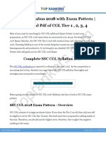 SSC CGL Syllabus 2018 With Exam Pattern