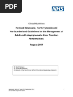 Guidelines For The Management of Adults With Asymptomatic Liver Function Abnormalities August 2014