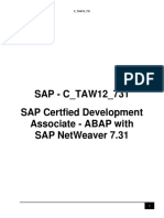 SAP - C TAW12 731 SAP Certfied Developmen