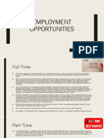 Employment Opportunities Recruitment Contacts