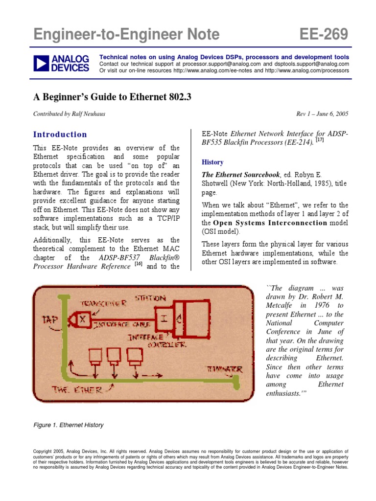 An - Analog - An EE-269 - A Beginner's Guide To Ethernet 802.3 | PDF ...