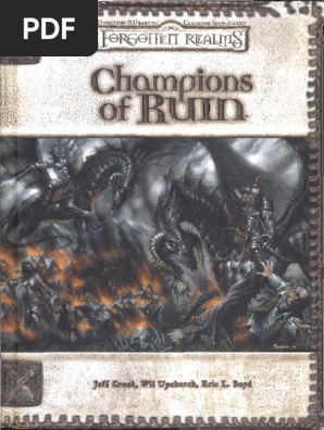 Champions of Ruin PDF | PDF | Evil | D20 System