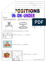 Preposition 5º Ano