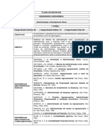 PLANO de DISCIPLINA - Administração e Planejamento Rural