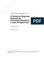 A Dinâmica Regional Recente Da Eco Bra e Suas Perspectivas