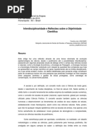 Interdisciplinaridade e Reflexões sobre a Objetividade Científica