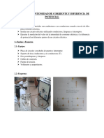 PRACTICA N°5 INTENSIDAD DE CORRIENTE Y DIFERENCIA DE POTENCIAL