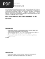 Strain and Deflection of A Circular Plate - Lab Report