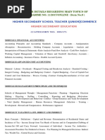 Higher Secondary School Teacher (Junior Commerce