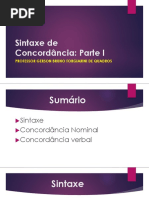 Sintaxe de Concordância - Parte I