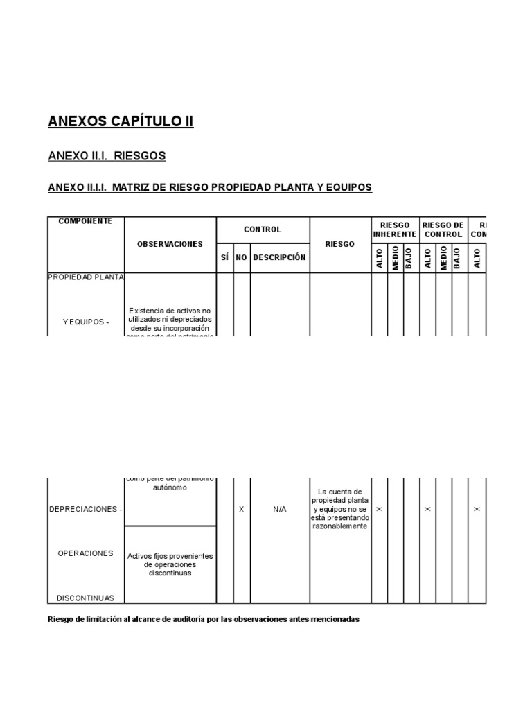 Matrices de Riesgo en Auditoría Financiera | PDF | Valoración ...
