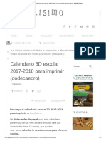 Calendario 3D Escolar 2017-2018 para Imprimir (Dodecaedro) - PAPELISIMO