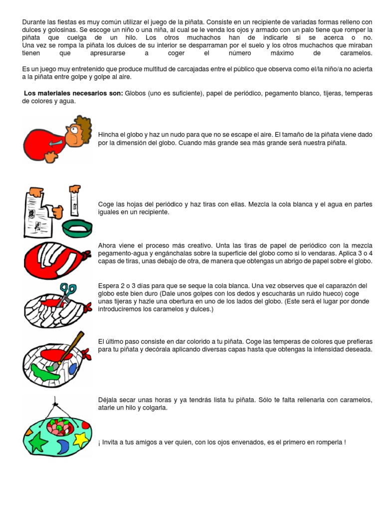 Instructivo para hacer una piñata | PDF | Ocio | Naturaleza