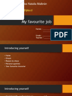 My Favourite Job - Examlpe Presentation