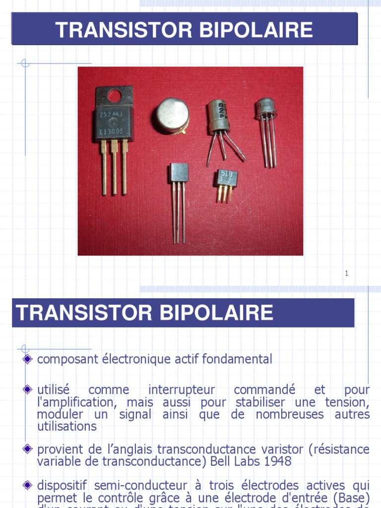 Dans Quel Sens Brancher Les 3 Pattes Transistor Schema Electrique Transistors | PDF | Transistor bipolaire | Transistor