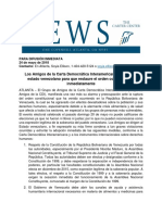  Carta Democrática Interamericana exhortan a Maduro a Restaurar El Orden Constitucional