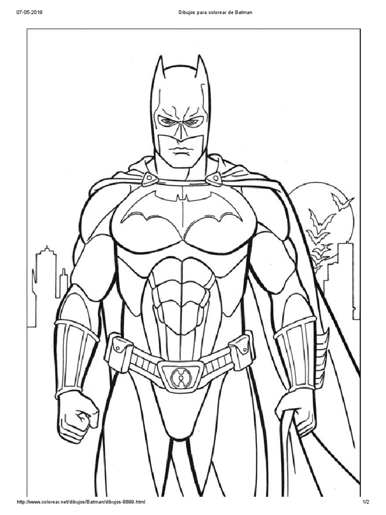 Dibujos para Colorear de Batman | PDF