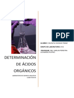 Determinación de ácidos orgánicos en muestras