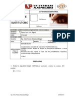 Examen - Sustitutotio Matemática Ii