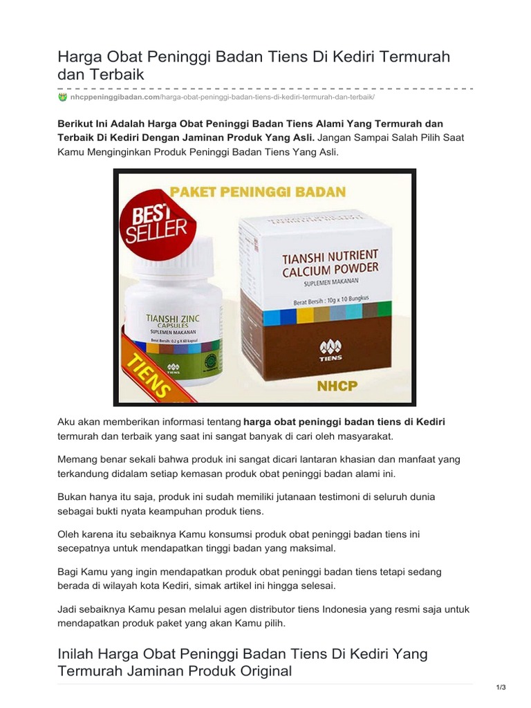 Harga Obat Peninggi Badan Tiens Di Kediri Termurah Dan Terbaik Harga Obat Peninggi Badan Tiens Di Kediri Termurah Dan Terbaik