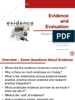 Evidence and Evaluation Methods