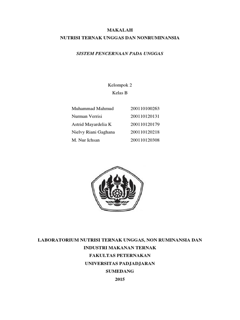 Sistem Pencernaan Unggas | PDF