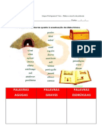 1.8 Ficha de Trabalho Sílaba e Acento de Palavras 1