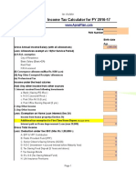 Income Tax Calculator FY 2016 17