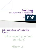 Feeding: in A NC DCD EE Licensed Infant Classroom