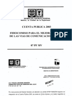 Informe Del Fimevic (Cuenta Publica 2003)