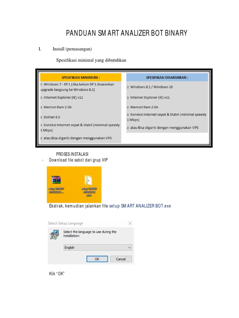Panduan Instalasi Smart Analizer Bot | PDF | Pengelolaan Keuangan & Uang